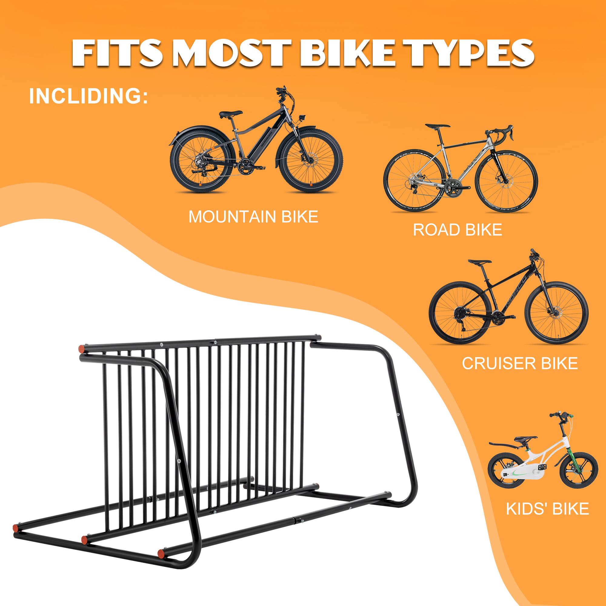 FITS MOST BIKE TYPES  
INCLUDING:  
MOUNTAIN BIKE  
ROAD BIKE  
CRUISER BIKE  
KIDS' BIKE