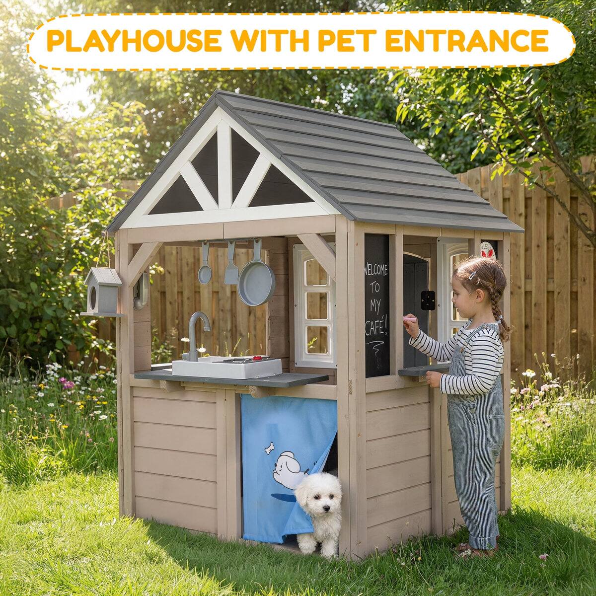 PLAYHOUSE WITH PET ENTRANCE  
WELCOME TO MY CAFÉ!