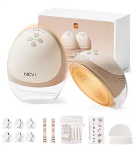 NCVI - Heated Breast Pump Wearable, 360° All-Around Heat +30% Output for Mom - Brown