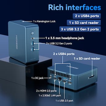 GEEKOM IT13 Mini PC, 13th Gen Intel i9 13900H, 32GB RAM& 2TB NVMe GEEKOM IT13 Mini PC, 13th Gen Intel i9 13900H, 32GB RAM& 2TB NVMe
