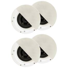 Acoustic Audio by Goldwood - R192 Frameless in Ceiling/in Wall Speaker 2 Pair Pack 2 Way Home Theater Surround Speakers - Paintable White
