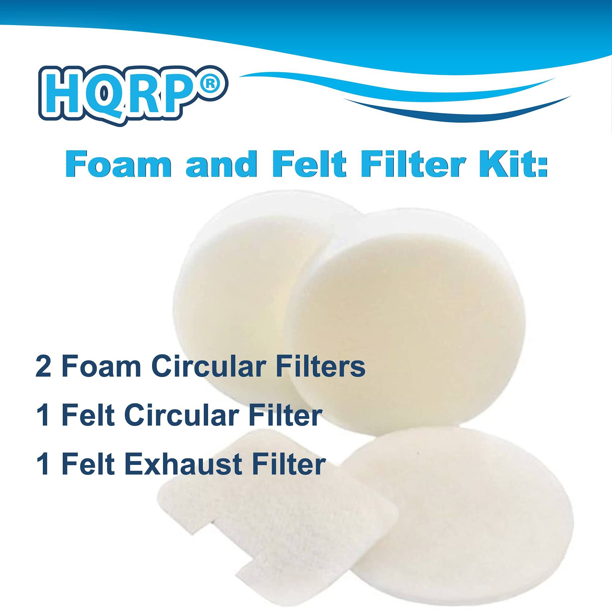 HQRPO Foam and Felt Filter Kit:  
2 Foam Circular Filters  
1 Felt Circular Filter  
1 Felt Exhaust Filter