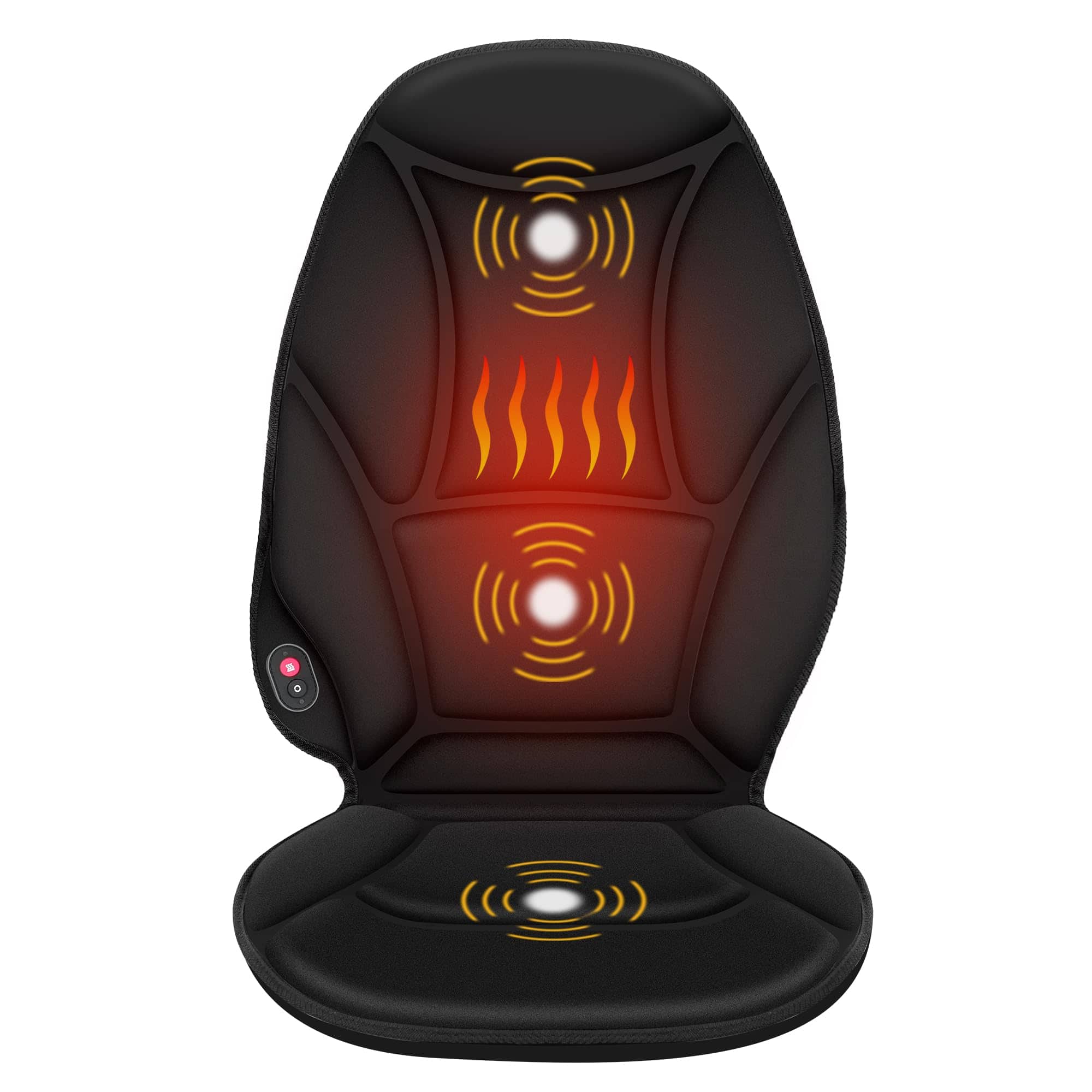 Live At Space - Vibrating Heated Seat Cushion, 5 Modes 2 Heat Levels, Back-Hip Massager & Warmer Gift - 642146671678