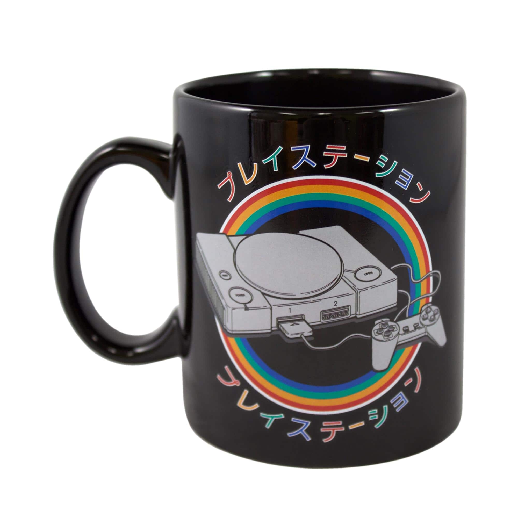 Just Funky - PlayStation Kanji Console 20oz Coffee Mug - Black/White