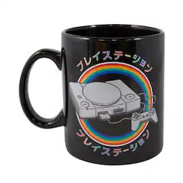 Just Funky - PlayStation Kanji Console 20oz Coffee Mug - Black/White