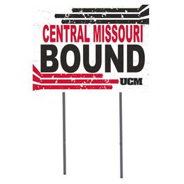 Jardine - Central Missouri Mules 18'' x 24'' Bound Yard Sign - White