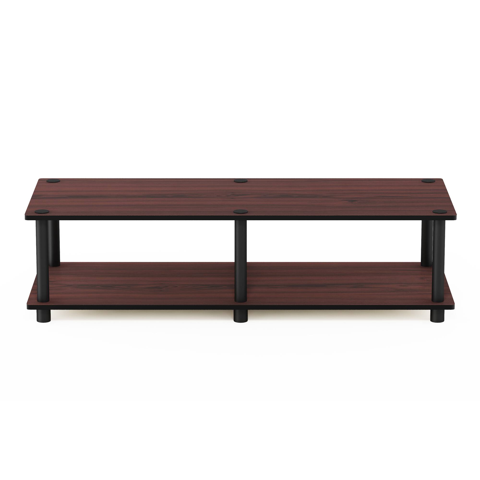 Alt View 2. Furinno - Just No Tools Wide TV Stand - Dark Cherry/Black.