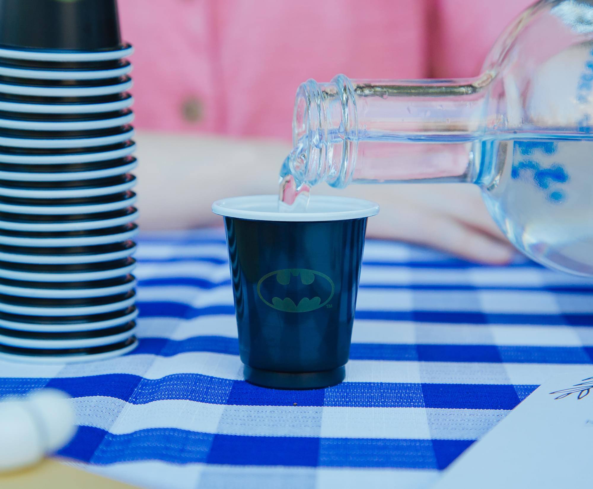 Alt View 3. DC Universe - DC Comics Batman Logo 2-Ounce Disposable Plastic Mini Cups | Set of 20 - Black.