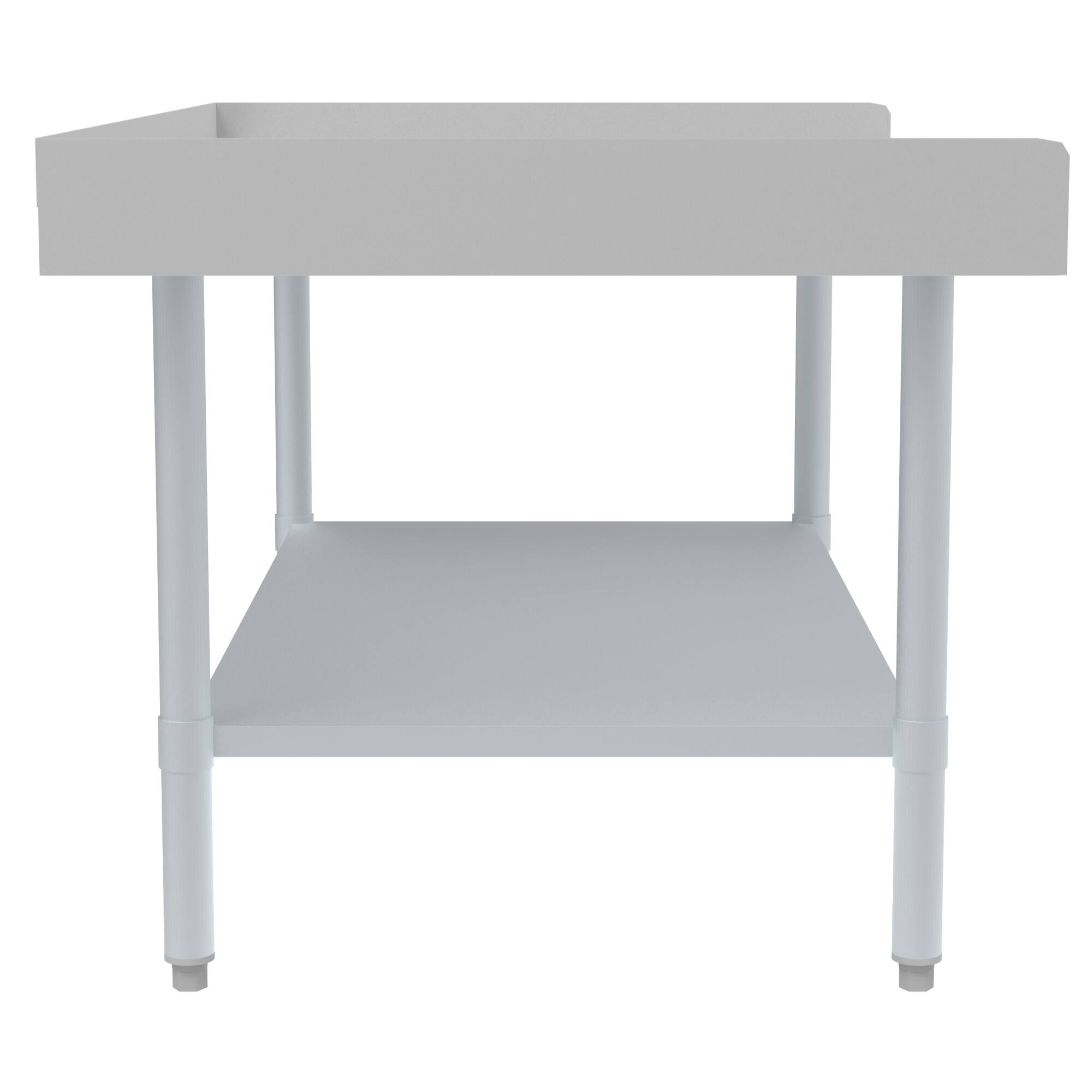 Back. Koolmore - 30" x 48" 16-Gauge Stainless Steel Equipment Stand with Galvanized Undershelf, EQT-163048. - Silver.