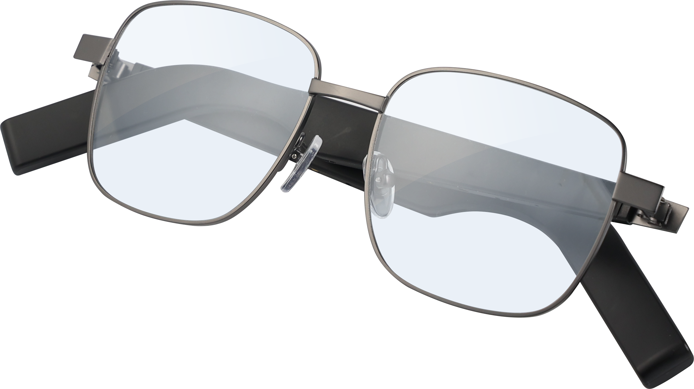 Left. IMIKI - SG1 Smart Audio Glasses, Bluetooth Smart Eyewear w/ Open Sound Field, Touch Control, Call Noise Reduction, Ergonomic Fit - Black.