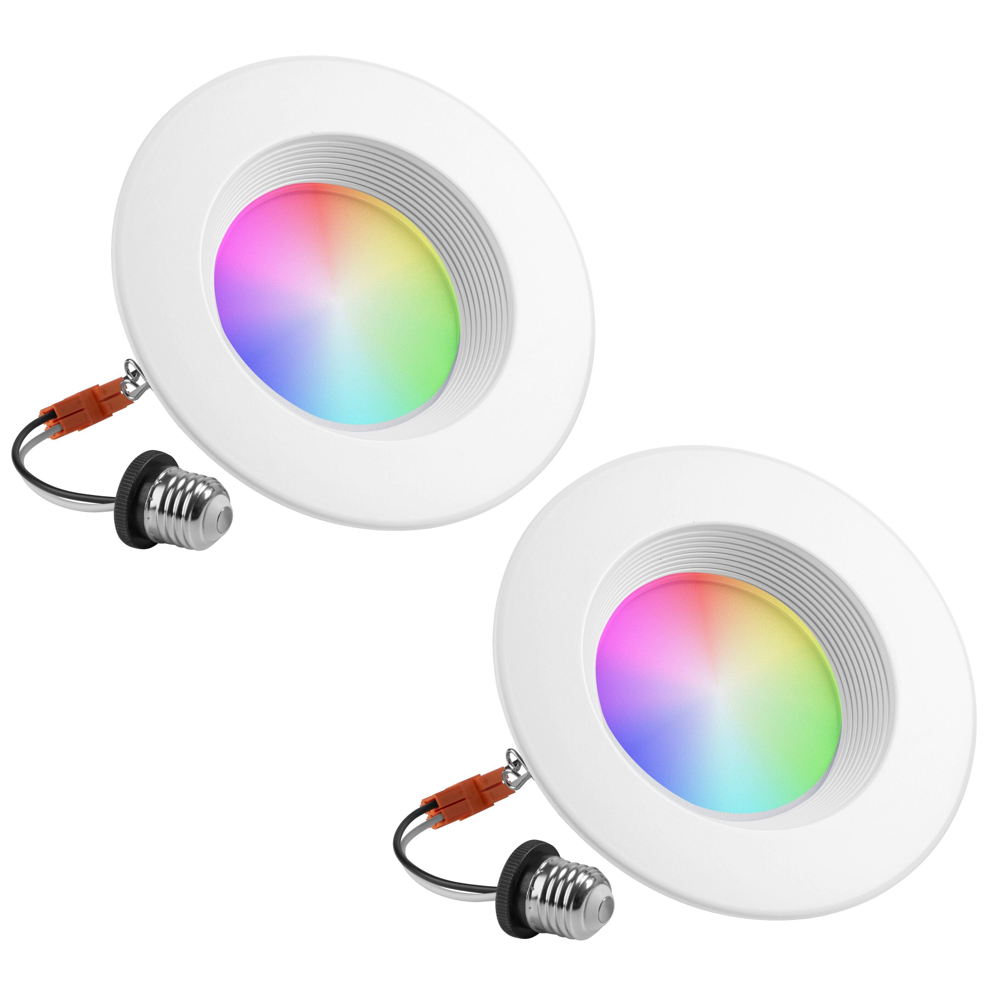 Front. Geeni - Prisma Plus Wi-Fi Smart Downlight (2-Pack) - White.