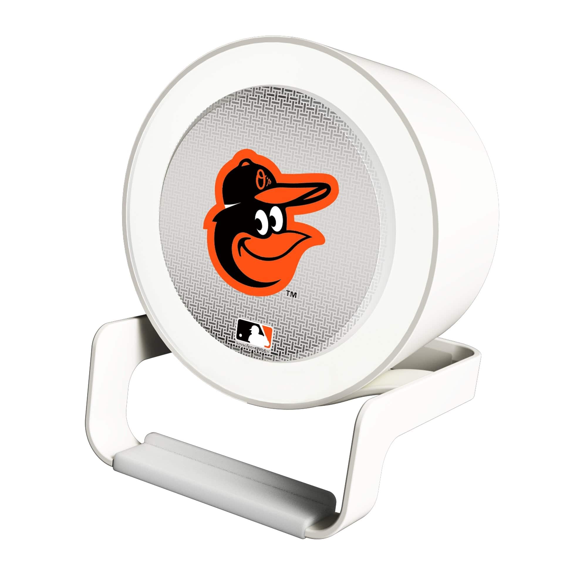 Keyscaper - Baltimore Orioles Linen Print Nightlight Charger & Bluetooth Speaker - White