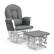 Front. Storkcraft - Hoop Glider and Ottoman - White/Gray.