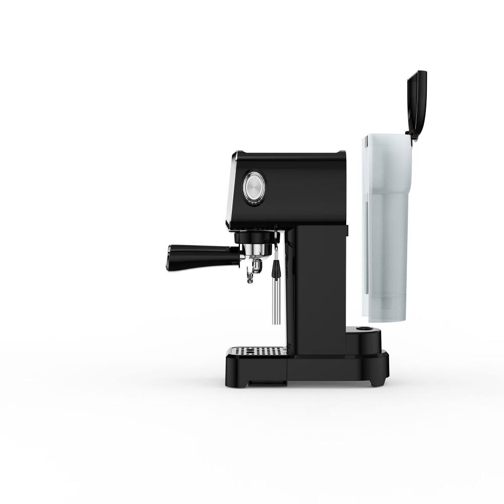 Alt View 6. Plum Chef - 20 Bar Espresso Machine with Milk Frother, Slim Compact Coffee Maker, 43 Oz Tank, Black - Black.