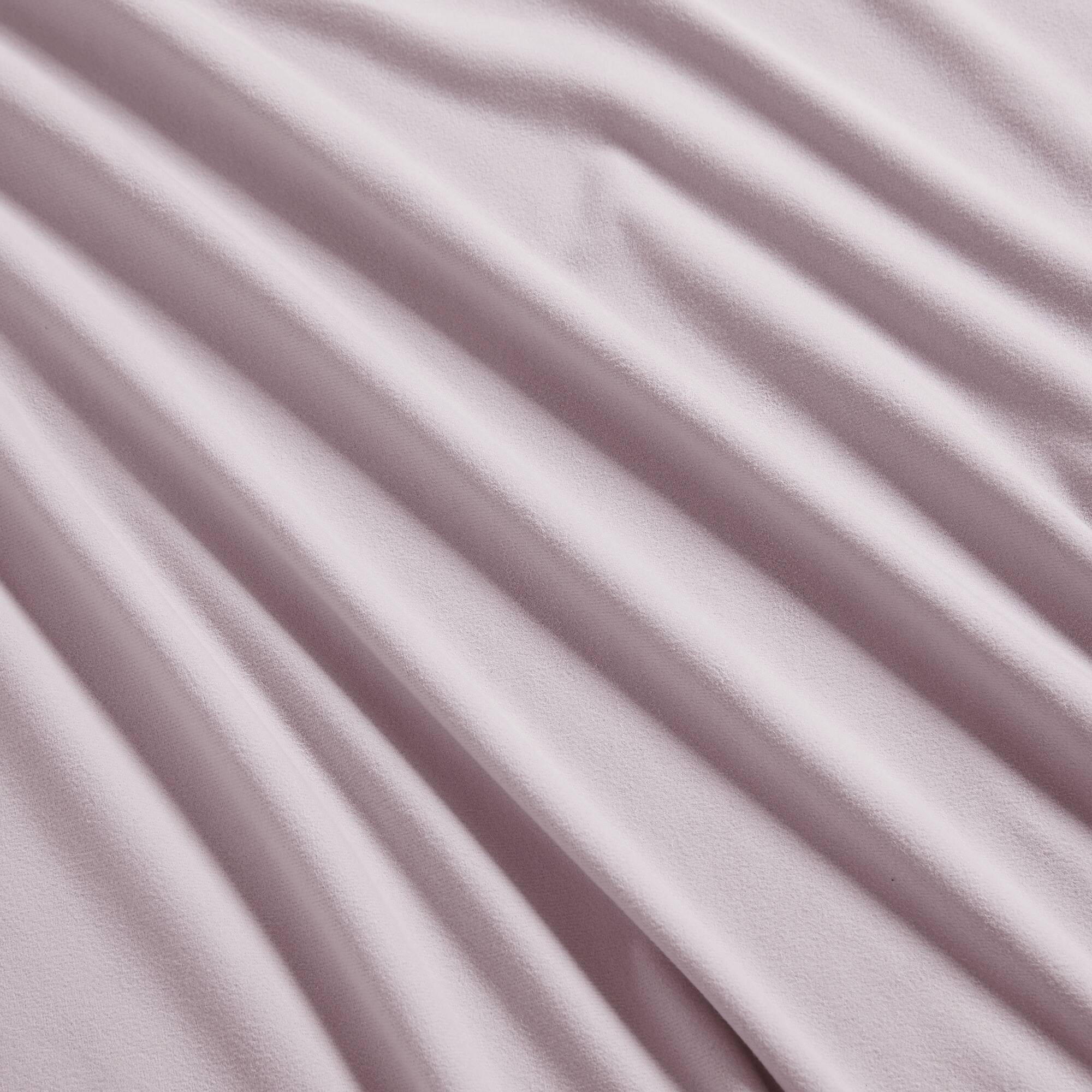 Back. Sweet Home Collection - Solid Flannel Fitted Sheet, Bottom Sheets with Built in Sheet Straps, Queen - Pale Pink.