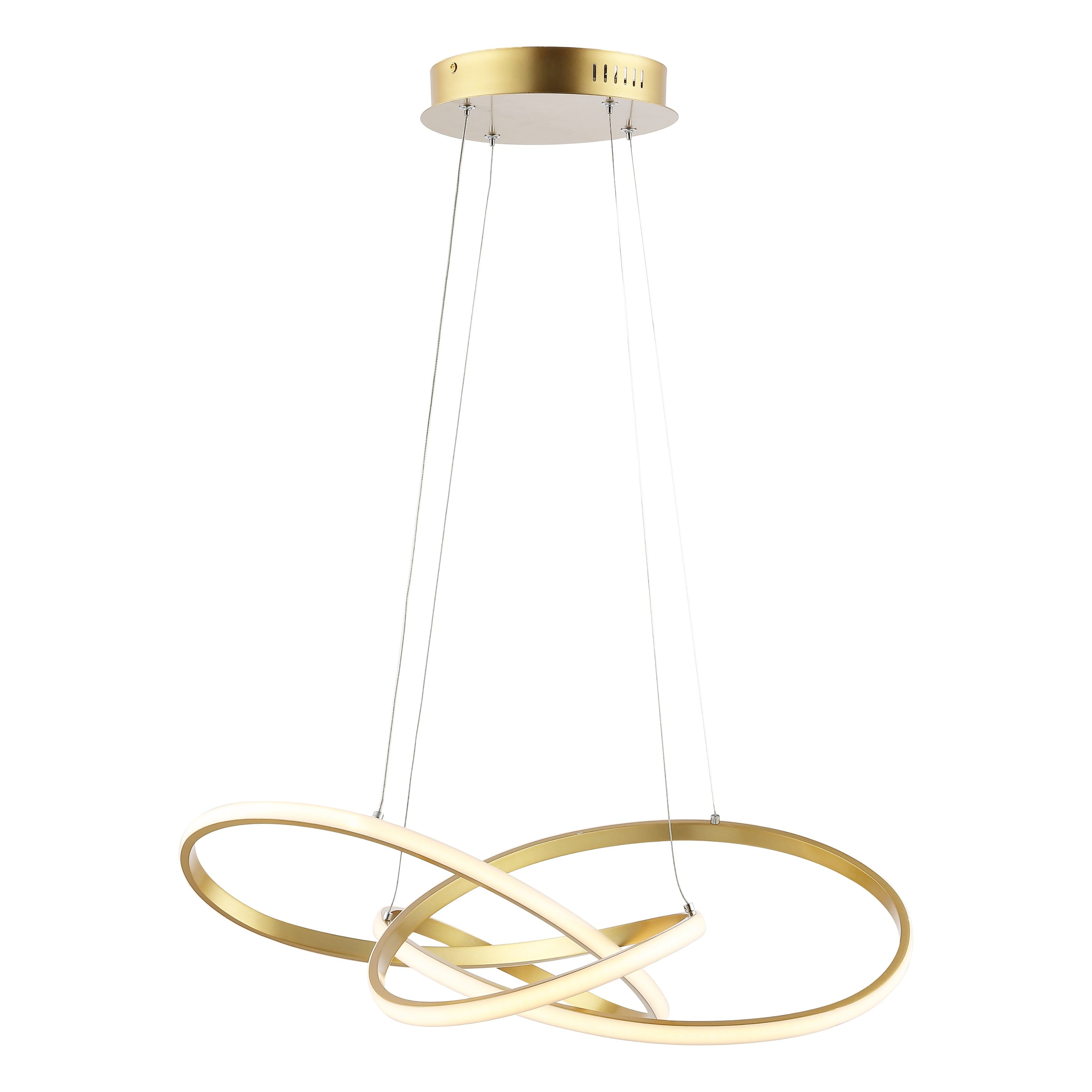 "Jonathan Y - Alexia 25"" Abstract Integrated LED Metal Adjustable Pendant - Gold Painting" price history on PriceWatchPro