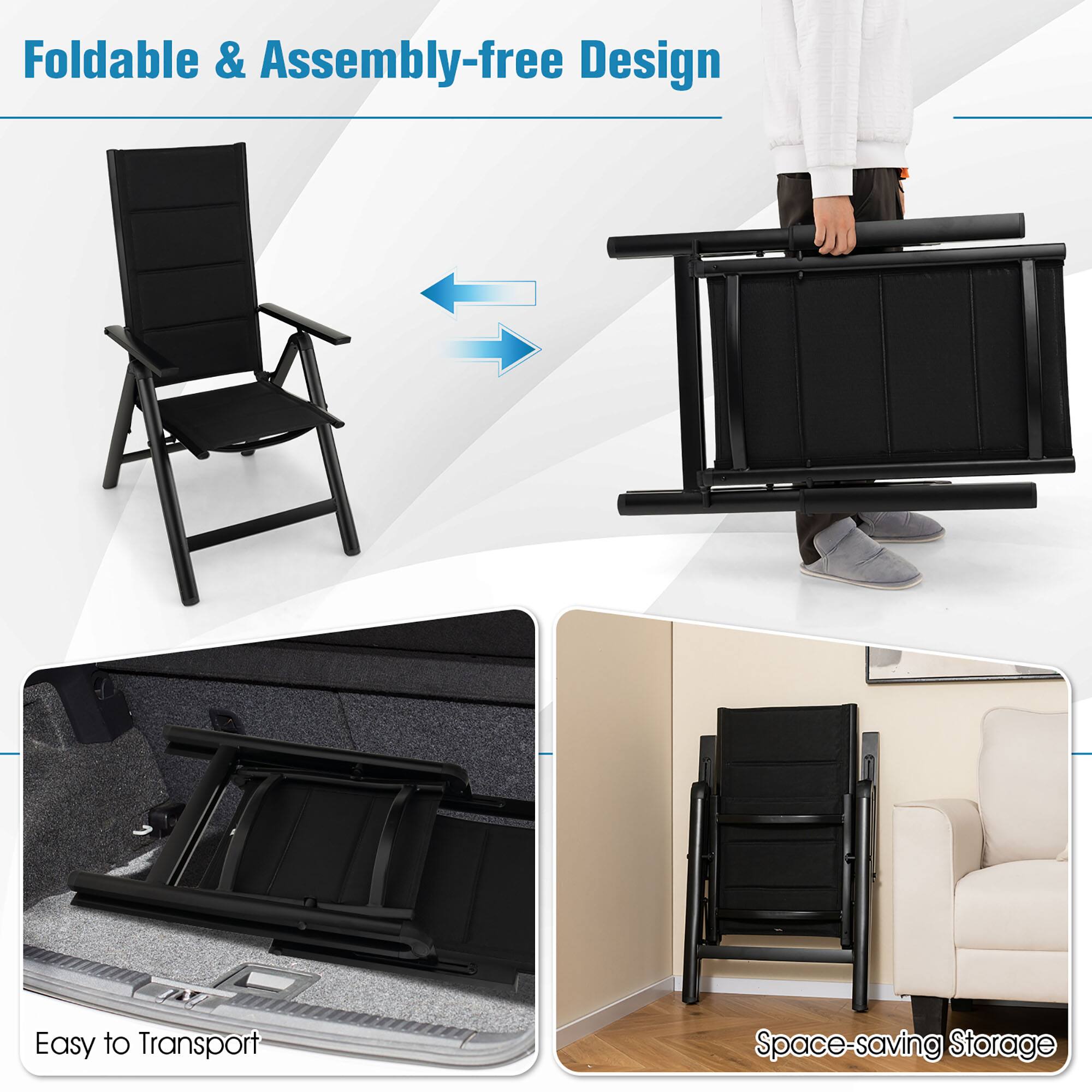 Foldable & Assembly-free Design

Easy to Transport

Space-saving Storage