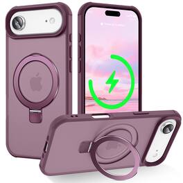 Dteck - for Apple iPhone Air Slim Translucent Matte Case with Magnetic Invisible Stand ,Compatible with Mag Safe - Winered