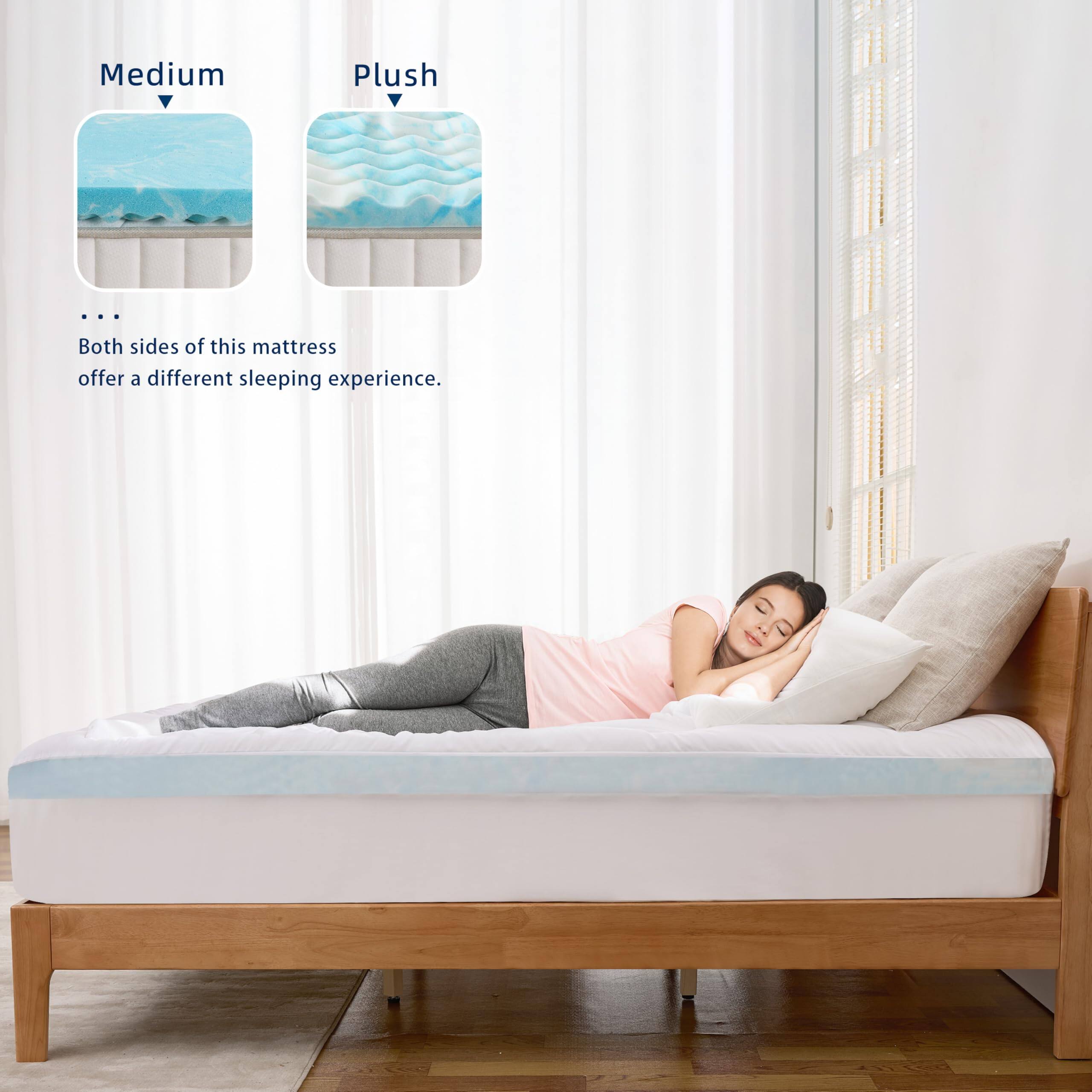 Medium  
Plush  

Both sides of this mattress offer a different sleeping experience.