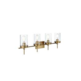 Living District - Taryin 32 inch Wall Sconce in Satin Gold - Satin Gold And Clear