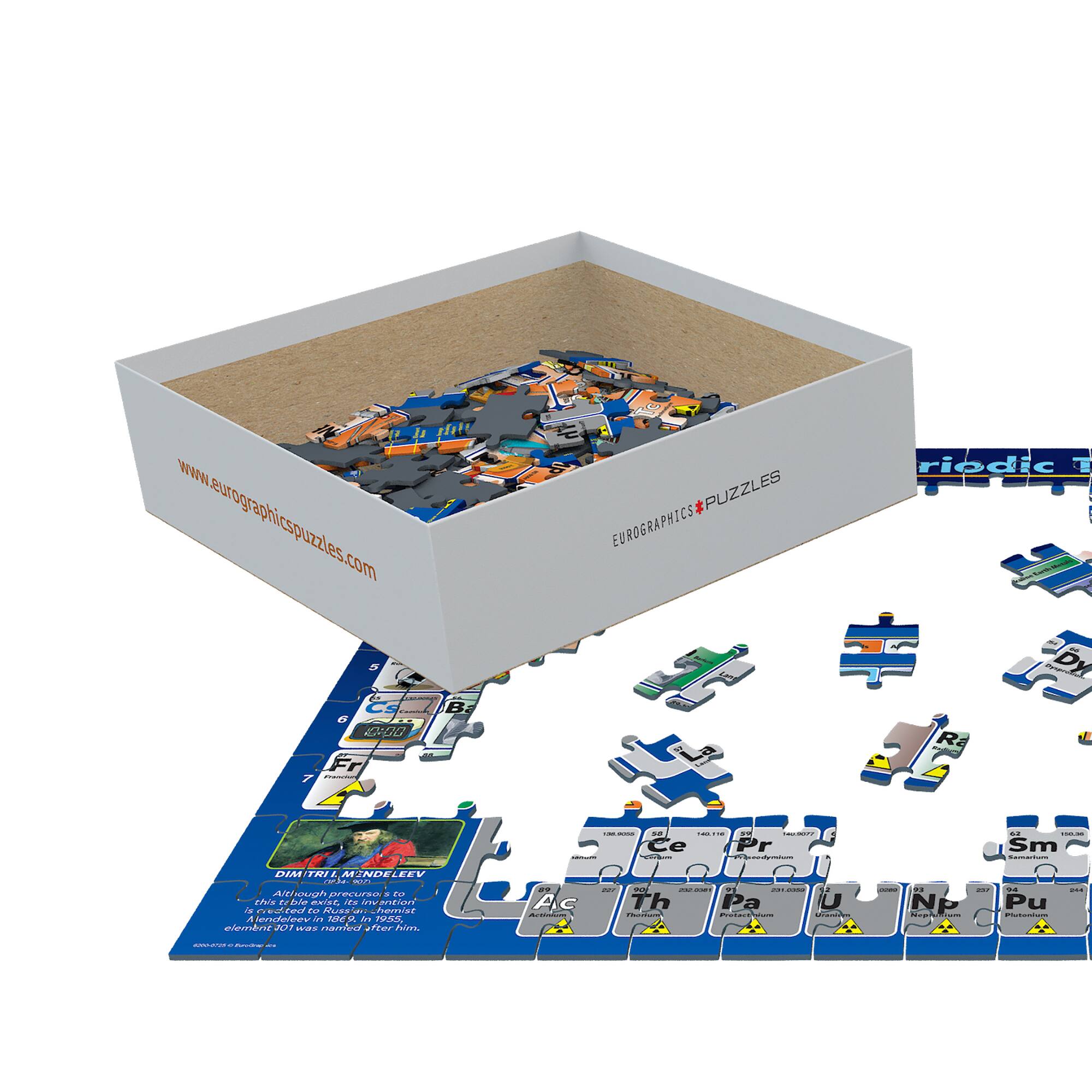 The text on the image reads:

"www.eurographicspuzzles.com PUZZLES EUROGRAPHICS Periodic Table - 2011 - 2012 - 2013 - 2014 - 2015 - 2016 - 2017 - 2018 - 2019 - 2020 - 2021 - 2022 - 2023 - 2024 - 2025 - 2026 - 2027 - 2028 - 2029 - 2030 - 2031 - 2032 - 2033 - 2034 - 2035 - 2036 - 2037 - 2038 - 2039 - 2040 - 2041 - 2042 - 2043 - 2044 - 2045 - 2046 - 2047 - 2048 - 2049 - 2050 - 2051 - 2052 - 2053 - 2054 - 2055 - 2056 - 2057 - 2058 - 2059 - 2060 - 2061 - 2062 - 2063 - 2064 - 2065 - 2066 - 2067 - 2068 - 2069 - 2070 - 2071 - 2072 - 2073 - 2074 - 2075 - 2076 - 2077 - 2078 - 2079 - 2080 - 2081 - 2082 - 2083 - 2084 - 2085 - 2086 - 2087 - 2088 - 2089 - 