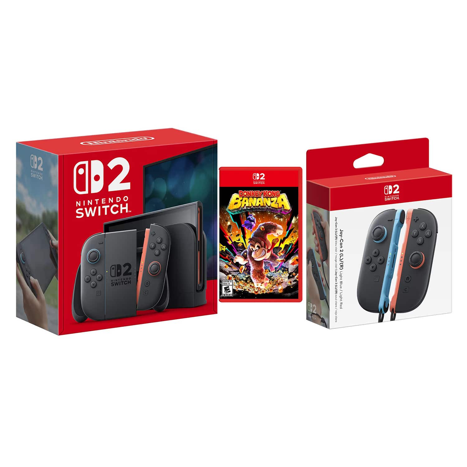 Switch 2 Console with Donkey Kong Bananza and Extra Joy-Cons Bundle - Nintendo Switch 2