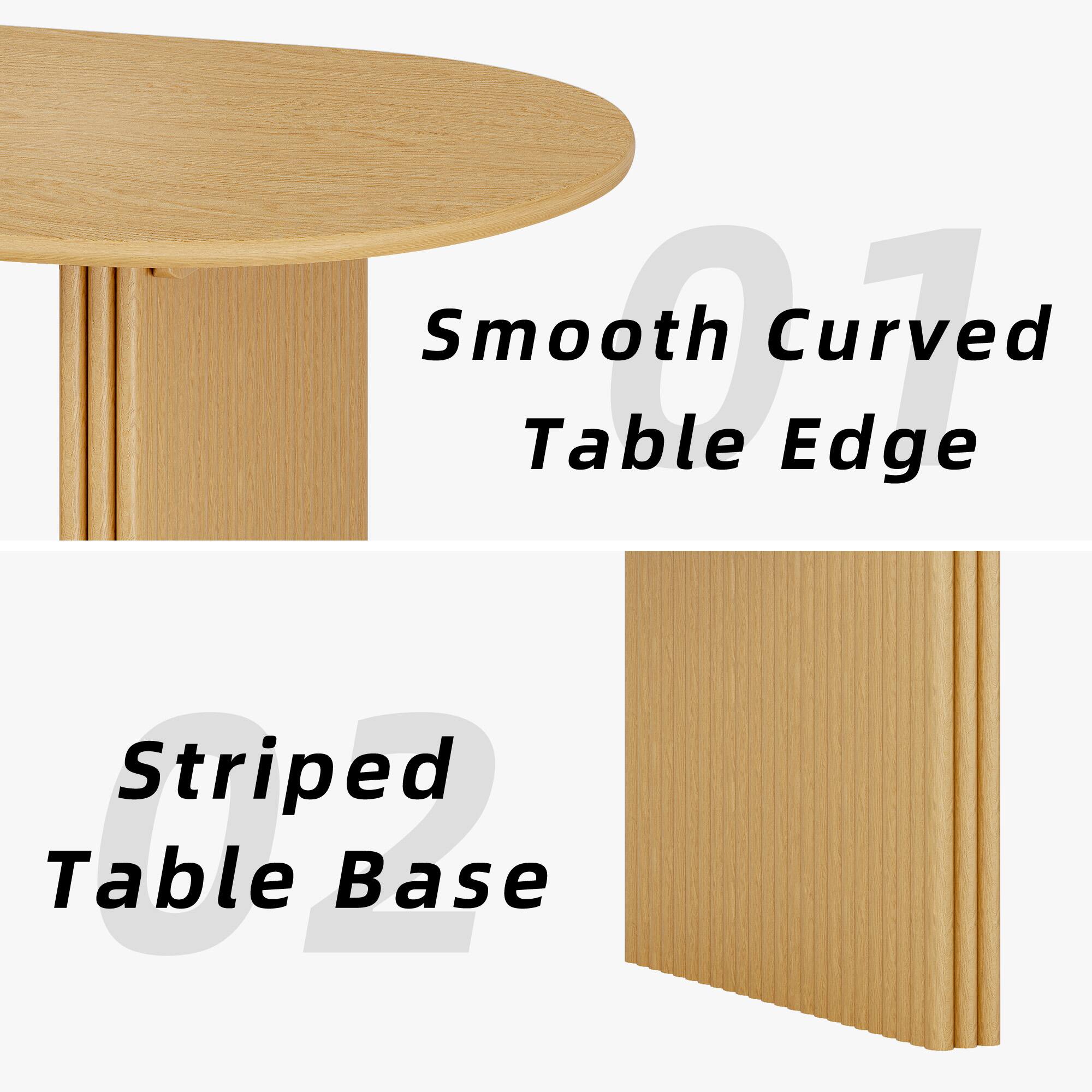 Smooth Curved Table Edge

Striped Table Base
