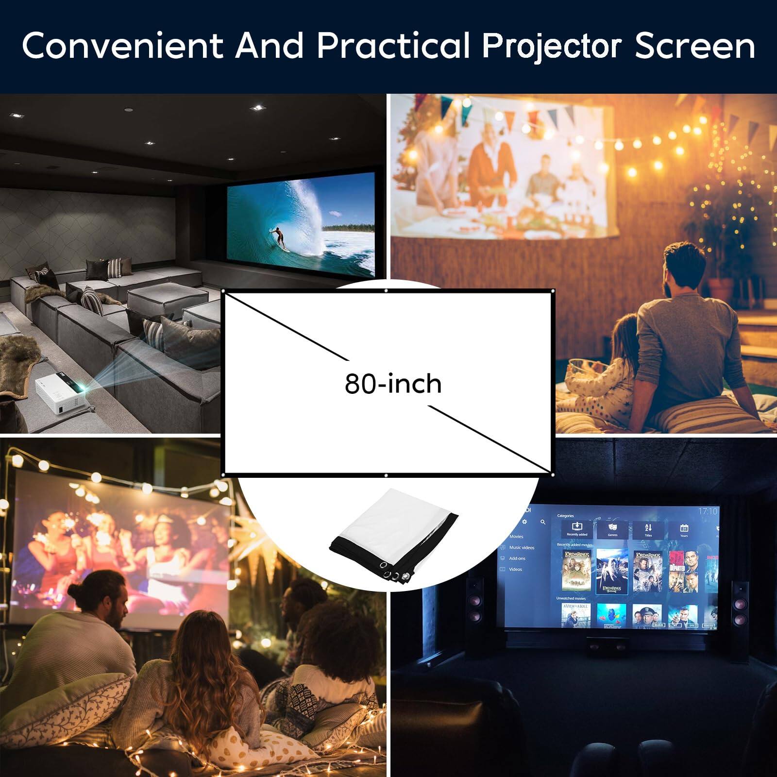 Convenient And Practical Projector Screen  
80-inch  
17:10