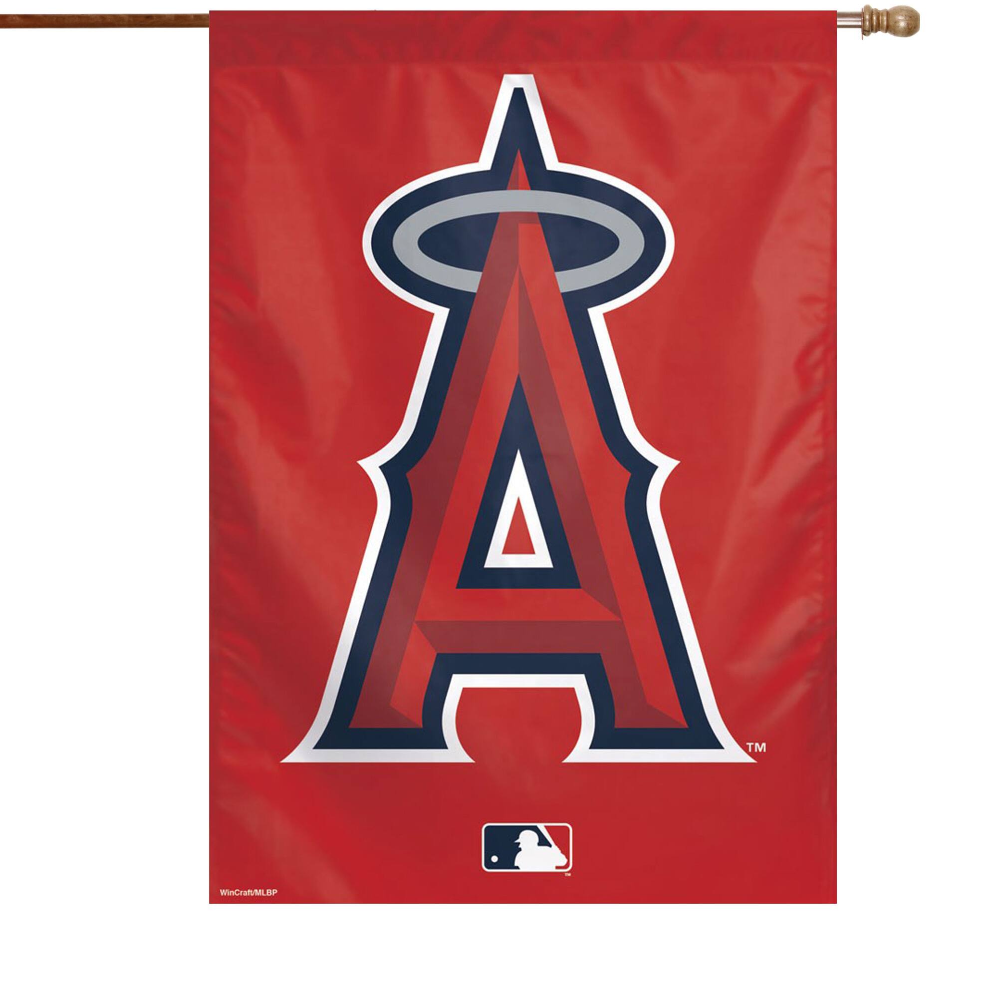 Front. WinCraft - Los Angeles Angels 28" x 40" Primary Logo Single-Sided Vertical Banner - Multicolor.