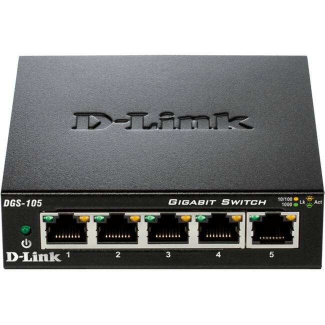 DGS-105 10/100 GIGABIT SWITCH 1000 Lk Act D-Link 1 2 3 4 5