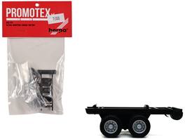 Dual Axle Trailer Chassis 1/87 (HO) Plastic Model by Promotex - Black