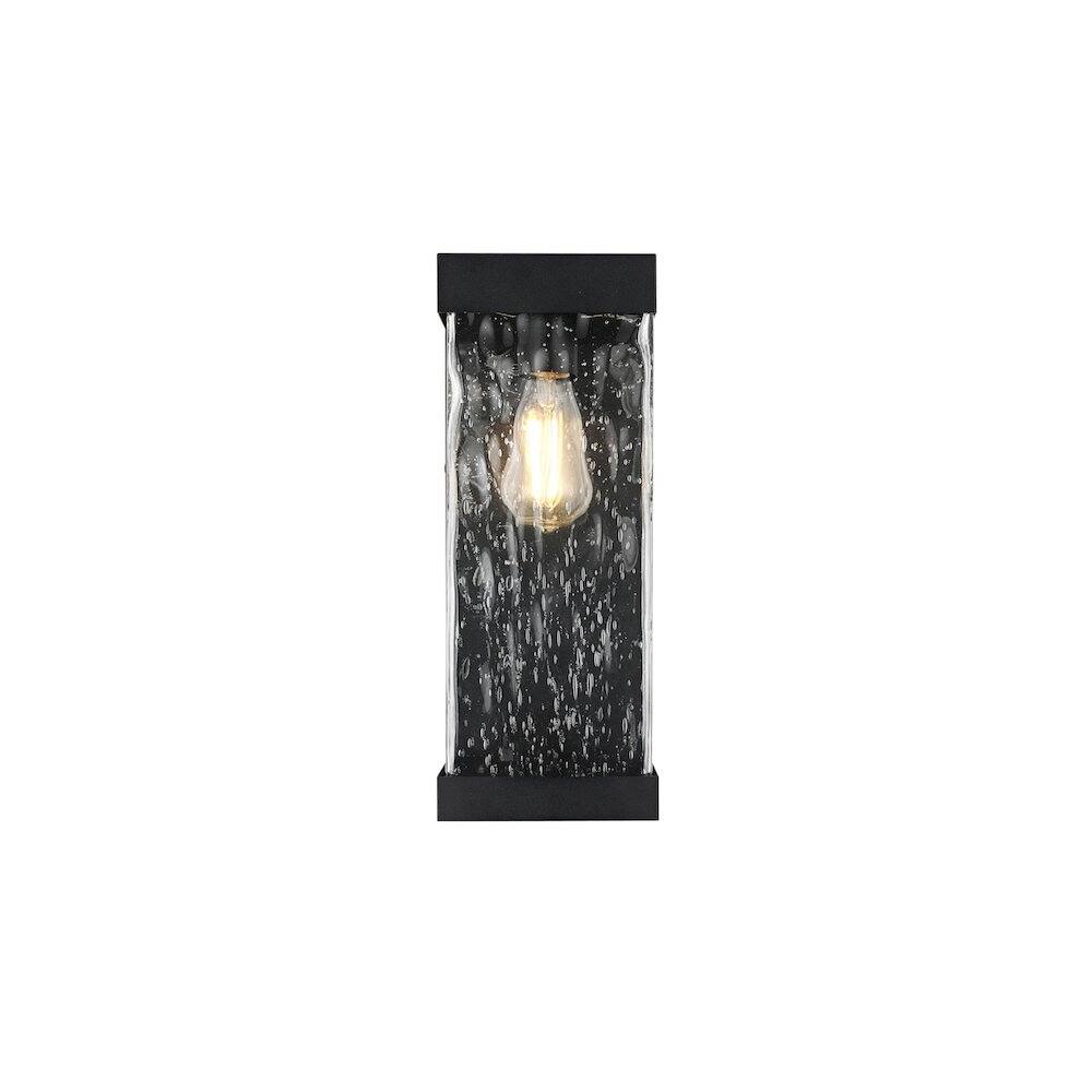 Back. Elegant Lighting - Thompson 7 inch Outdoor Pendant in Black - Black.