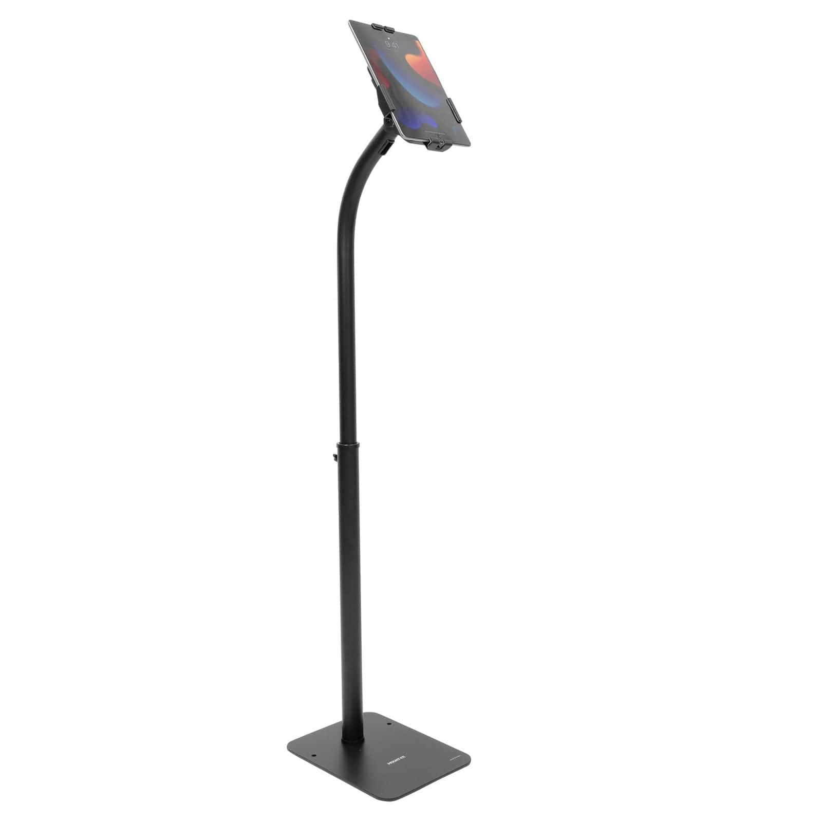 Mount-It! - Anti‑Theft Tablet Floor Stand with Adjustable Height, Tilt & Rotation for Most 7.9″‑11″ Tablets - Black