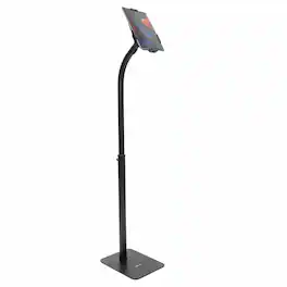 Mount-It! - Anti‑Theft Tablet Floor Stand with Adjustable Height, Tilt & Rotation for Most 7.9″‑11″ Tablets - Black