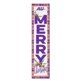 Jardine - Alfred University Saxons 12'' x 48'' Outdoor Merry Christmas Leaner - White