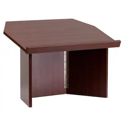 Front. Emma + Oliver - Foldable Tabletop Lectern - Mahogany.