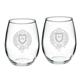 Jardine - Fordham Rams Team 21oz. 2-Piece Stemless Wine Glass Set - Multicolor