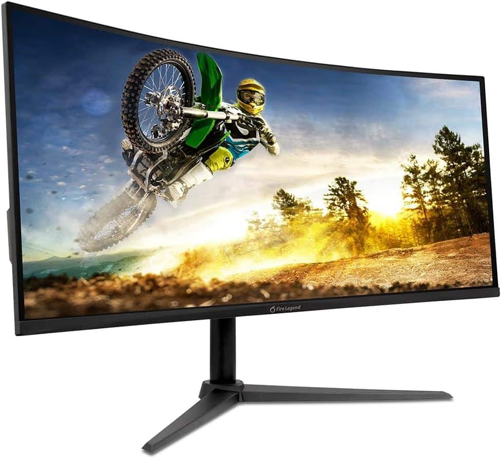Acer - Refurbished Excellent - Refurbished AOpen Fire Legend 34HC5CU S3 34" UW-QHD LCD Monitor 180Hz 3440x1440 - Black