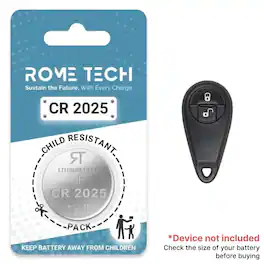 RomeTech - Replacement Battery for Key Fob - Subaru Legacy 1999-2010 2 Pack