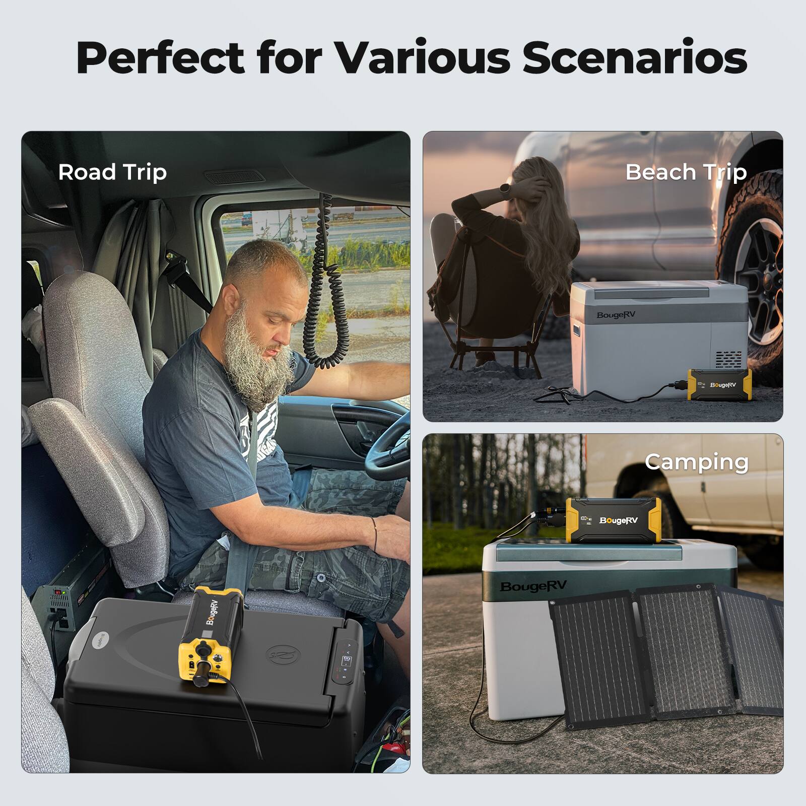 Perfect for Various Scenarios

Road Trip

Beach Trip

Camping