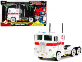 Jada - G1 Autobot Optimus Prime Truck White with Robot Chassis Transformers TV Series Ghostbusters 1984 Movie 1/24 Rides - White