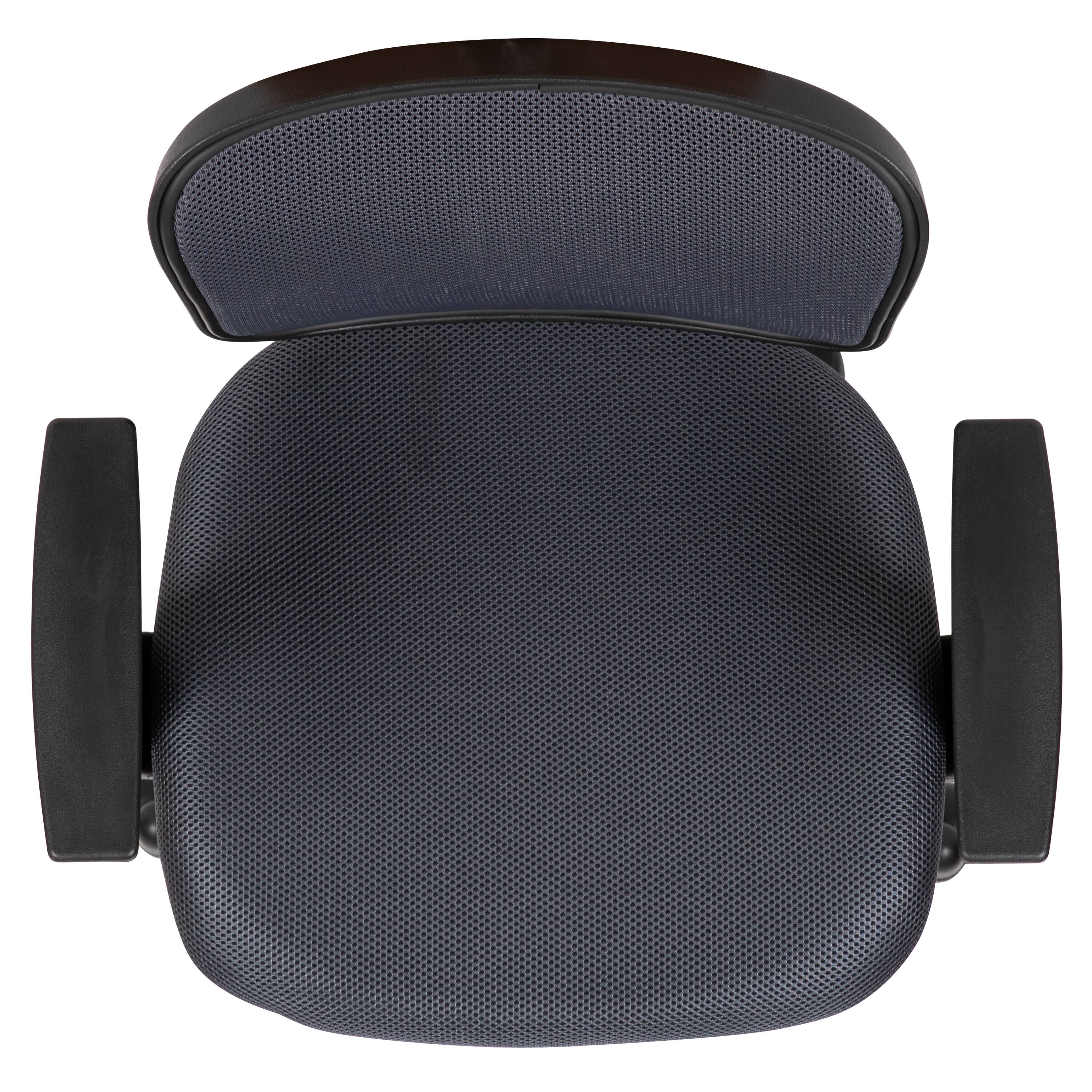 Alt View 8. Emma + Oliver - Pivot Back Mesh Swivel Task Office Chair with Arms - Gray.