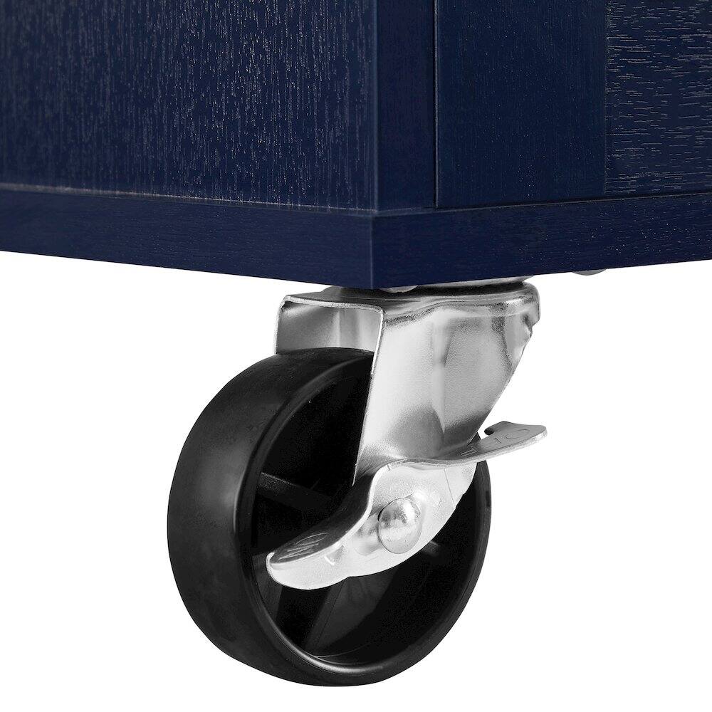 Alt View 7. Crosley Furniture - Stella Kitchen Cart - Navy.