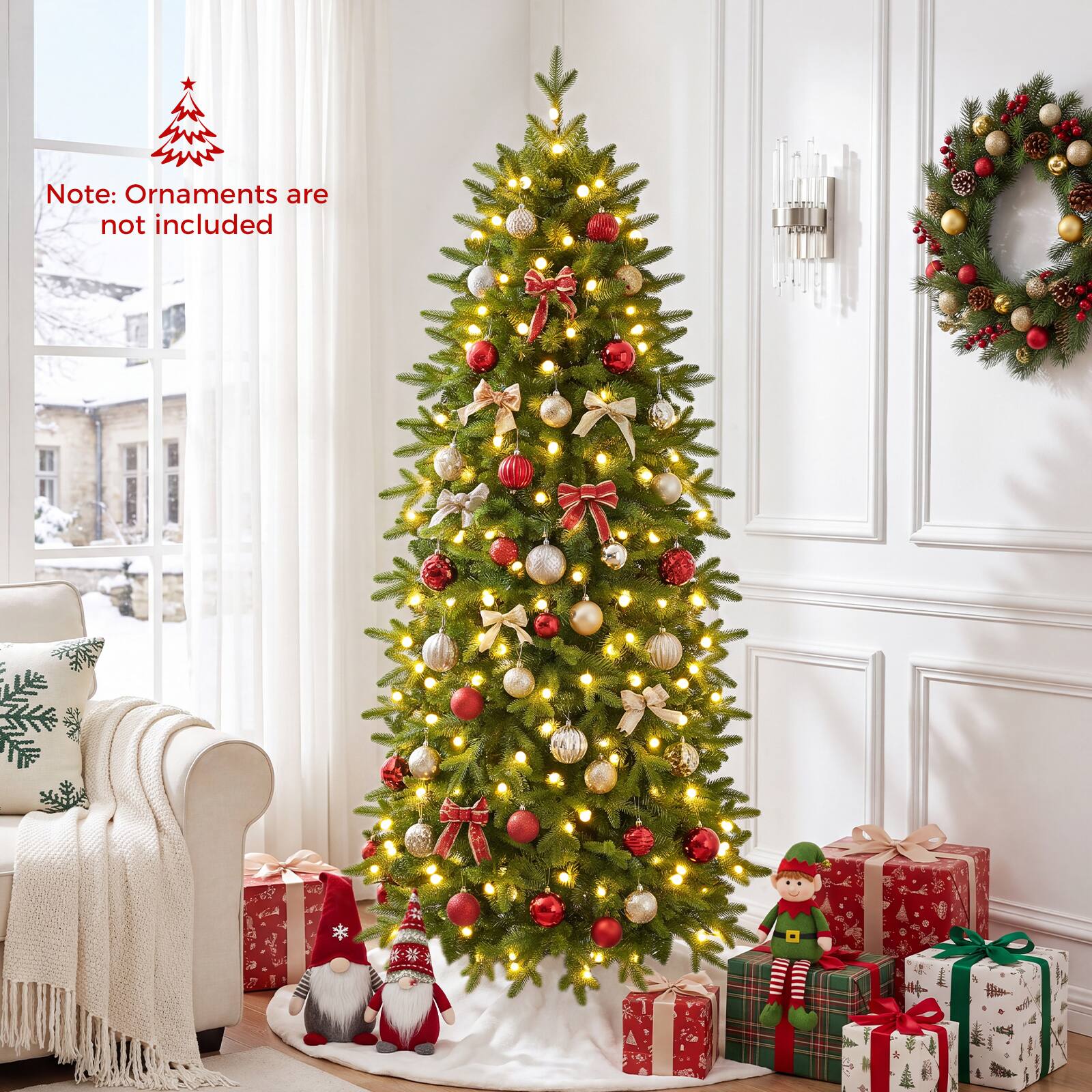 Note: Ornaments are not included