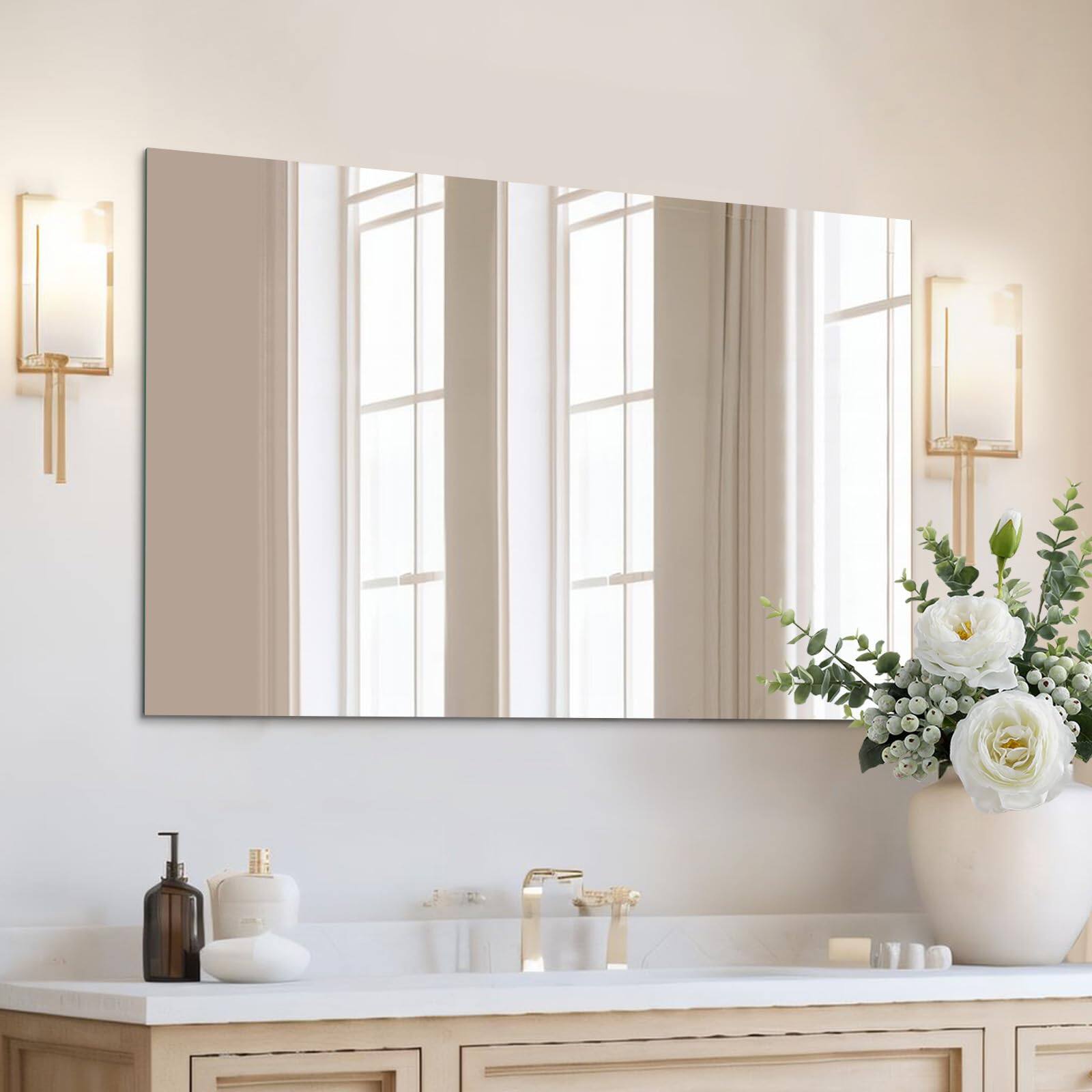 Alt View 2. Skar Audio - Frameless Wall 48 X 30 Modern Bathroom Mirrors For With Polished Edge Hangs Horizontally Or Vertically Upgr... - Right Angle-upgrade 18"L x 24"W.