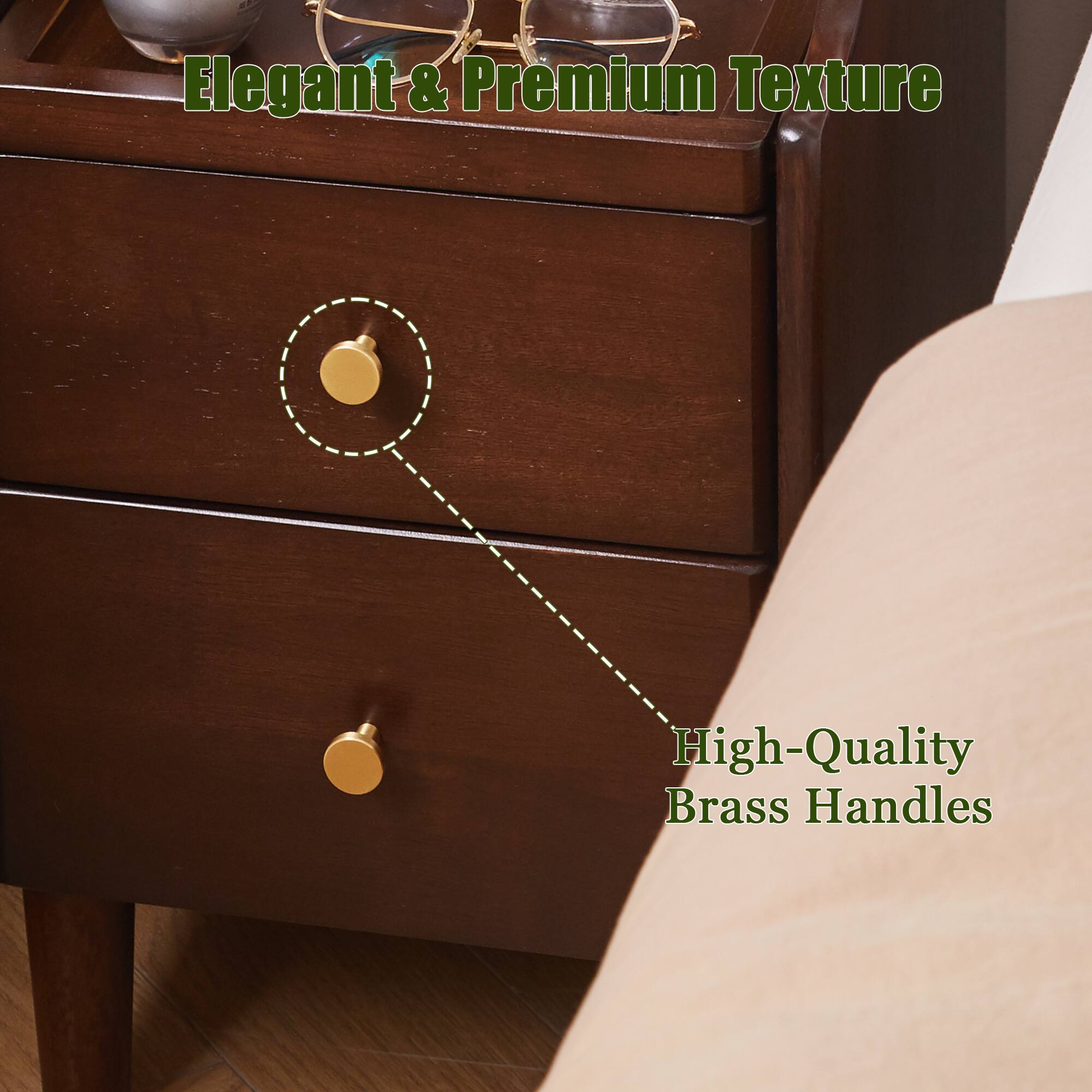 Elegant & Premium Texture  
High-Quality Brass Handles