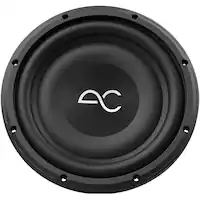 AudioControl - Space Series 10” Single-Voice-Coil 4-Ohm Low-Profile Subwoofer - Black - Front_Zoom