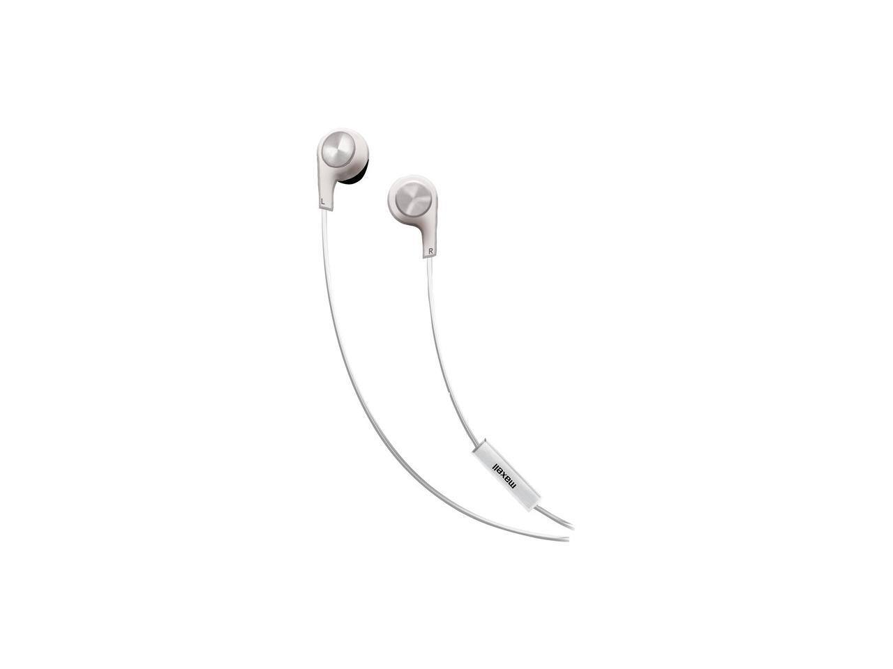 Alt View 1. Maxell - Maxell 199725 Bass 13 In-Ear Earbuds With Microphone - White.