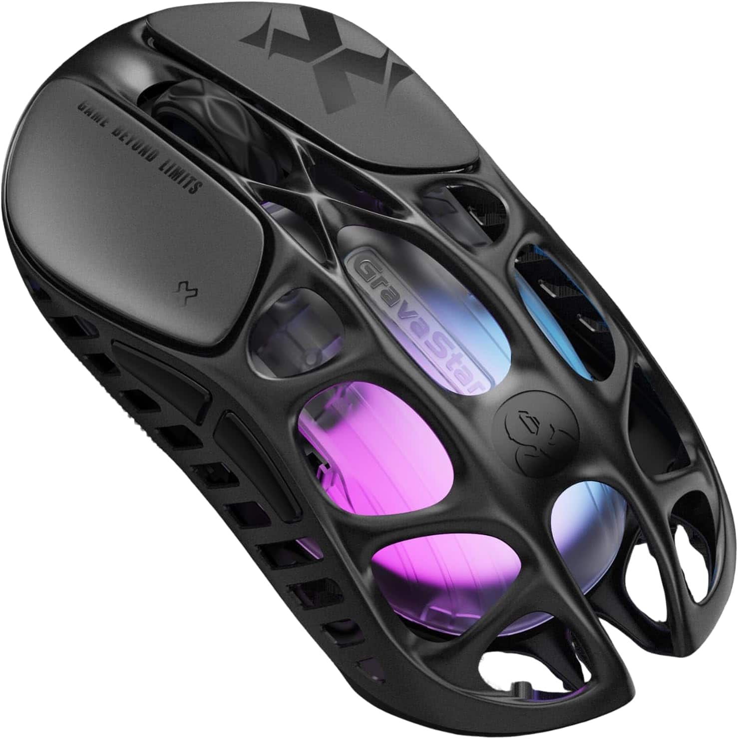 GravaStar - Mercury X Wireless Gaming Mouse with 32,000 DPI PAW 3950 Sensor, 1000Hz Polling Rate, Only 49g - Wireless - Galaxy Black