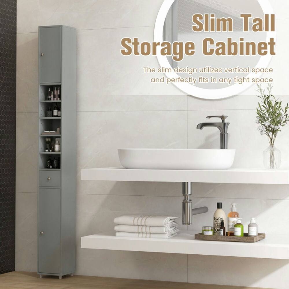 Slim Tall Storage Cabinet  
The slim design utilizes vertical space and perfectly fits in any tight space